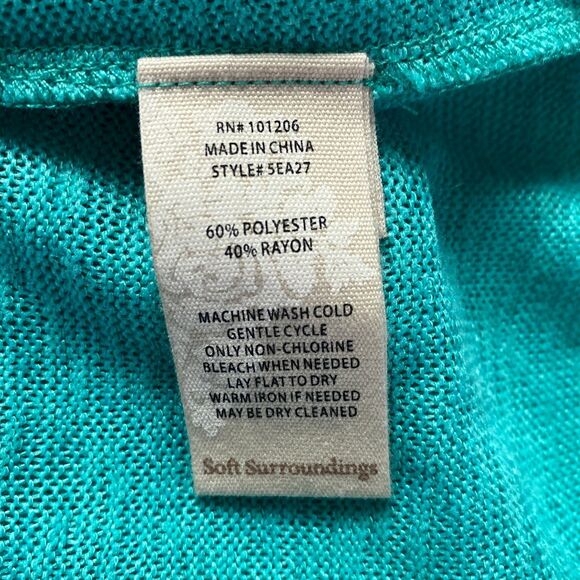 New Soft Surroundings Audley Long Sleeve Back ZipTop Women's Plus Size 1X - Picture 6 of 8